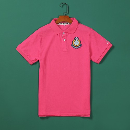 刺繡警徽粉色POLO衫（彩色警徽）